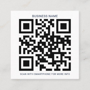 Benutzerdefiniertes Firmenlogo und QR-Code Quadratische Visitenkarte