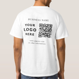 Benutzerdefiniertes Firmenlogo und QR-Code T-Shirt