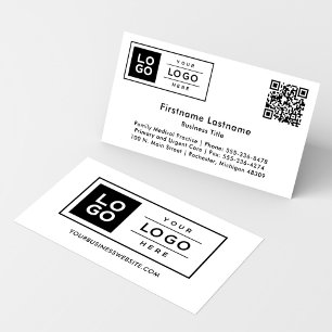 Benutzerdefiniertes Firmenlogo und QR-Code Visitenkarte