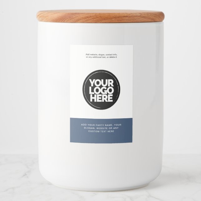 Benutzerdefiniertes Firmenlogo und Text Beruflich Lebensmitteletikett (Vorderseite)