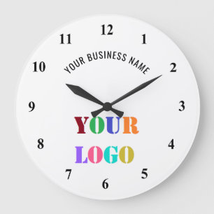 Benutzerdefiniertes Firmenlogo und Text Branded Uh Große Wanduhr