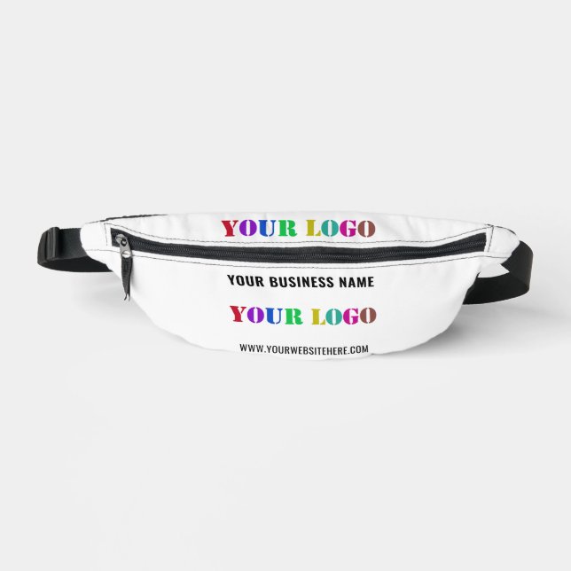 Benutzerdefiniertes Firmenlogo und Text-Fanny-Pack Bauchtasche (Vorderseite)