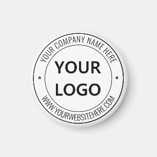 Benutzerdefiniertes Firmenlogo und Text Unternehme Magnet