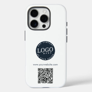 Benutzerdefiniertes Firmenlogo und Website-QR-Code iPhone 16 Pro Hülle