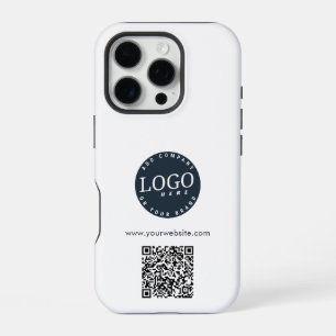 Benutzerdefiniertes Firmenlogo und Website-QR-Code iPhone 16 Pro Hülle