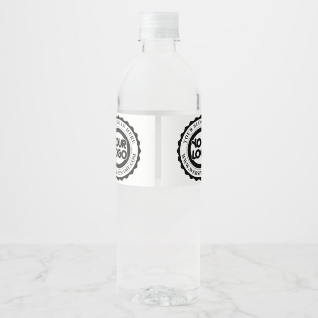 Benutzerdefiniertes Firmenlogo Wasserflaschenetikett (Rückseite)
