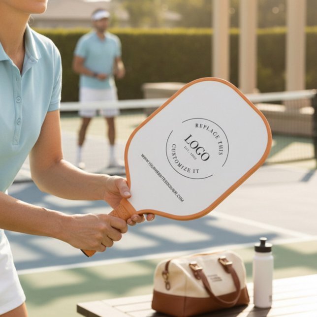 Benutzerdefiniertes Firmenlogo WEBSITE Einfache We Pickleball Schläger (Business logo and website on pickleball paddle)