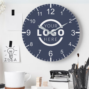 Benutzerdefiniertes Firmenlogo Werbe-Branding Runde Wanduhr