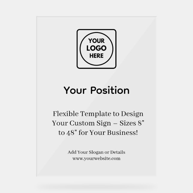 Benutzerdefiniertes Firmenschild mit schwarzem Log Acrylschild (Vorderseite)