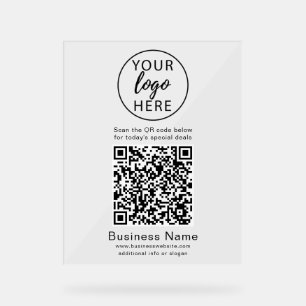Benutzerdefiniertes Firmenschild, QR-Code-Acrylsch Acrylschild