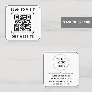 Benutzerdefiniertes Firmensymbol & QR-Code Moder Quadratische Visitenkarte