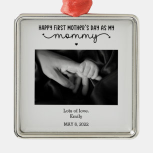 Benutzerdefiniertes First Mother Day Foto Niedlich Ornament Aus Metall