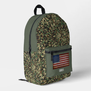 Benutzerdefiniertes Flag Camouflage Grüner Persona Bedruckter Rucksack