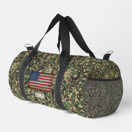 Benutzerdefiniertes Flag Camouflage Grüner Persona Duffle Bag