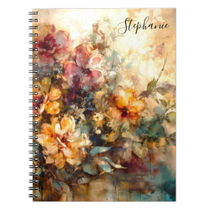 Benutzerdefiniertes Florales Aquarell-Notizbuch-Jo Notizblock