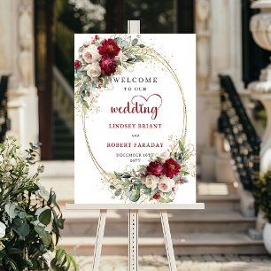 Benutzerdefiniertes florales goldenes Wasserfarben Poster