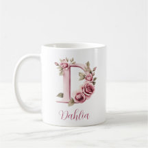 Benutzerdefiniertes florales Monogramm D