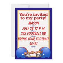 Benutzerdefiniertes Football-Party laden