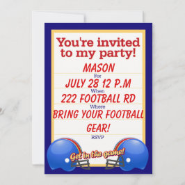 Benutzerdefiniertes Football-Party laden Einladung