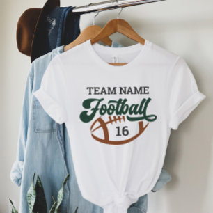 Benutzerdefiniertes Football-Team-Script Grün Weiß Tri-Blend Shirt
