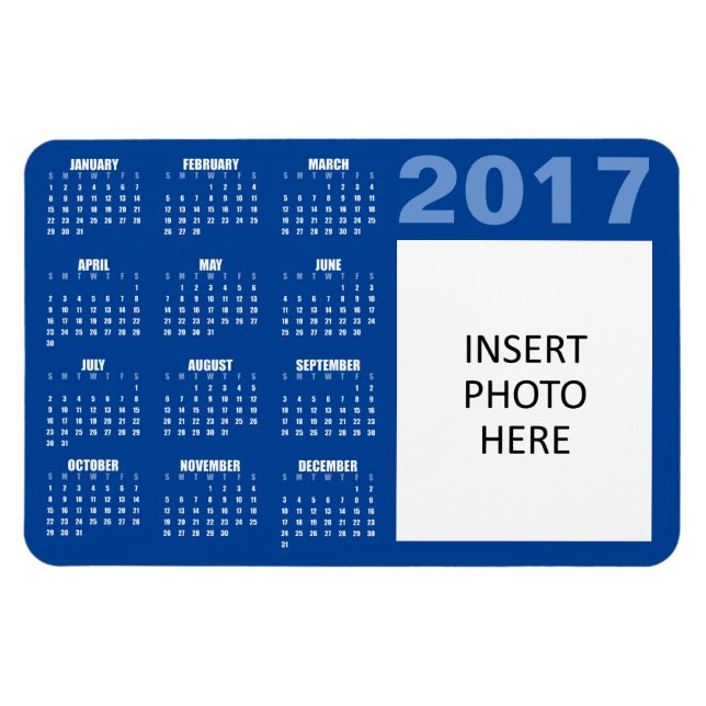 Benutzerdefiniertes Foto 2017 Kalendermagazin Magnet (Horizontal)