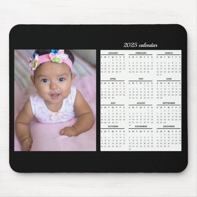 Benutzerdefiniertes Foto 2025 Kalender Personalisi Mousepad (Vorne)