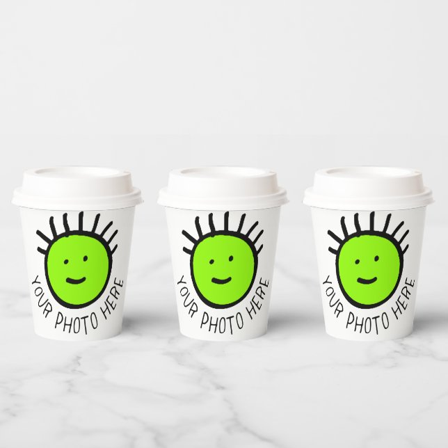 Benutzerdefiniertes Foto 8 PARTY PAPIERKUPS mit LI Pappbecher (Multi)