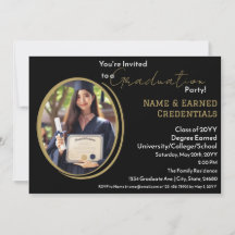 Benutzerdefiniertes Foto Abschluss Schwarz, Weiß u