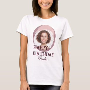 Benutzerdefiniertes Foto Alles Gute zum Geburtstag T-Shirt