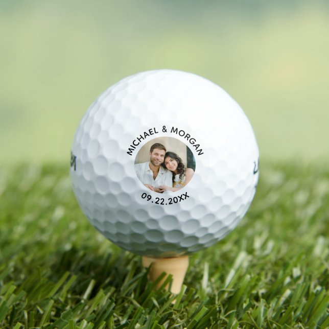 Benutzerdefiniertes Foto-Andenken oder Hochzeitsge Golfball (Insitu T-Shirt)