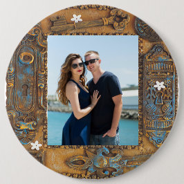 Benutzerdefiniertes Foto Antikes Skelett Schlüssel Button