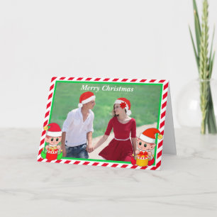 Benutzerdefiniertes Foto auf Weihnachtskarte mit n