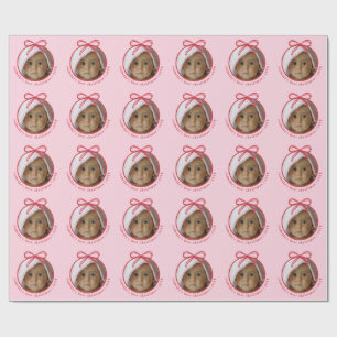 Benutzerdefiniertes Foto Baby erstes Weihnachten Geschenkpapier