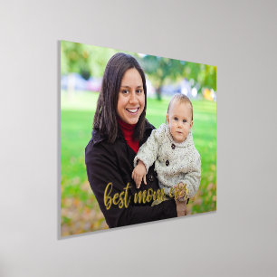 Benutzerdefiniertes Foto Beste Mutter überhaupt Go Foliendrucke