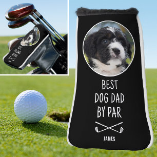 Benutzerdefiniertes Foto Bester Hund Papa von Par Golf Headcover