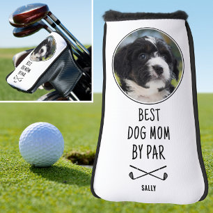 Benutzerdefiniertes Foto Bester Hund Papa von Par  Golf Headcover