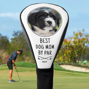 Benutzerdefiniertes Foto Bester Hund Papa von Par Golf Headcover