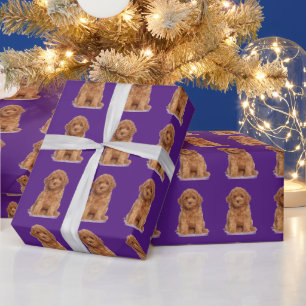 Benutzerdefiniertes Foto Bild Logo Muster lila Geschenkpapier