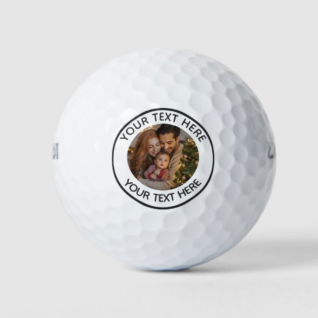 Benutzerdefiniertes Foto Bild Text Personalized    Golfball (Vorderseite)