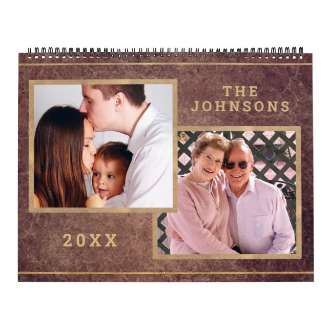 Benutzerdefiniertes Foto-Bildkoppler-Gold Kalender (Titelbild)