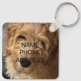 Benutzerdefiniertes Foto-Bildname Kontaktinfo-Mono Schlüsselanhänger