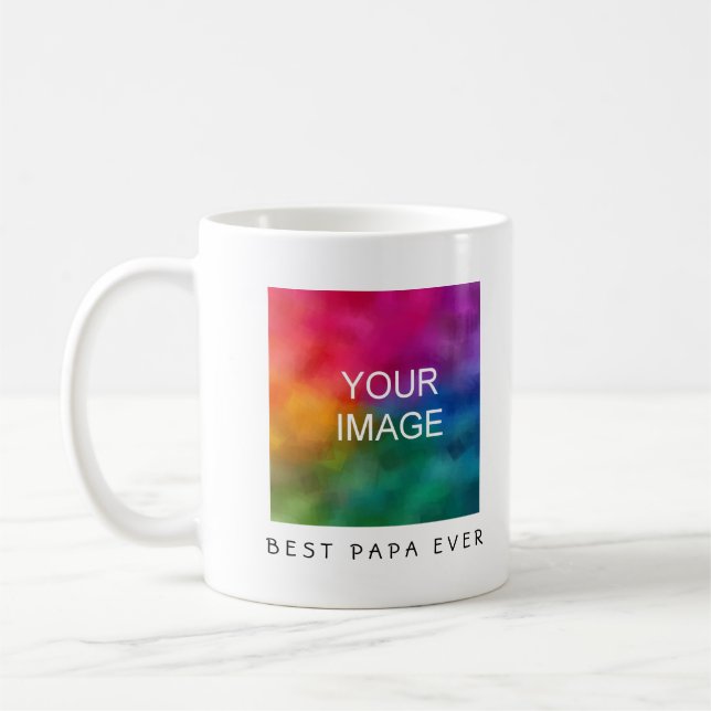 Benutzerdefiniertes Foto Bildvorlage Bestes Dokume Kaffeetasse (Links)