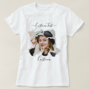 Benutzerdefiniertes Foto-Bootleg im Vintage-Stil p T-Shirt