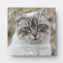 Benutzerdefiniertes Foto Cat Memorial Keepake Plaq Fotoplatte