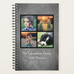 Benutzerdefiniertes Foto Collage Chalkboard Planer