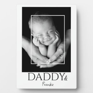 Benutzerdefiniertes Foto Daddy & Kid Name Vatertag Fotoplatte