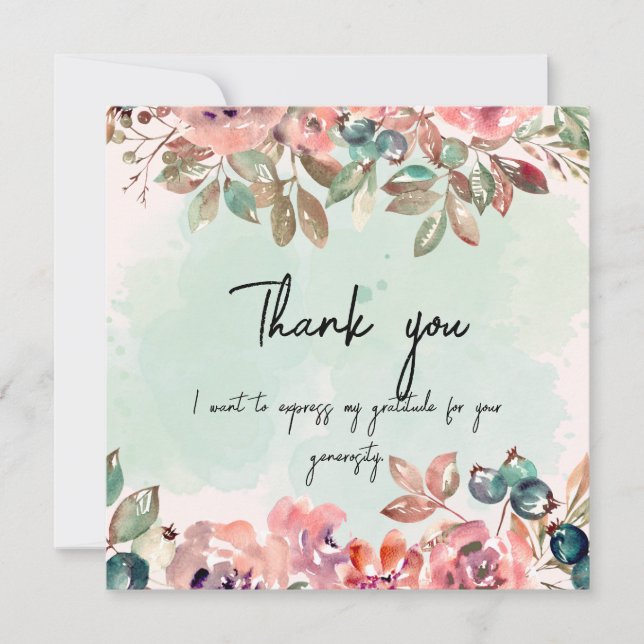 Benutzerdefiniertes Foto Dankeschön Karte (Vorderseite)