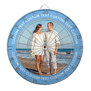 Benutzerdefiniertes Foto-Dartboard & Text - NAVYBL Dartscheibe