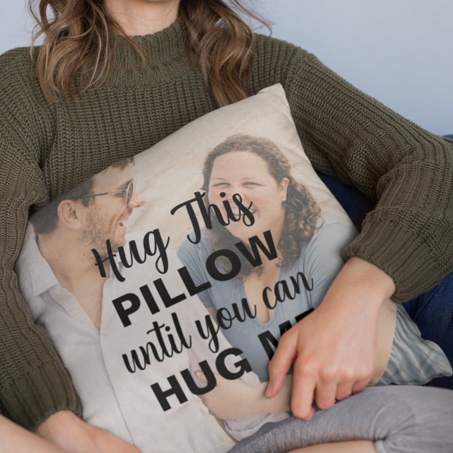 Benutzerdefiniertes Foto, das dieses Pilz umarmt,  Kissen (Custom Photo Hug This Pillow Until You Can Hug Me
)
