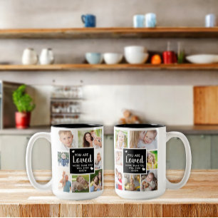 Benutzerdefiniertes Foto, das Sie lieben Zweifarbige Tasse